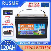 12V 50Ah 100Ah 120Ah LiFePO4 Battery Built-in BMS Lithium Iron Phosphate Cells 6000 Cycles For Golf Cart Solar Storage Tax Free