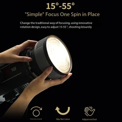 ZSYB 5 Times Bright Fresnel Lens Optical Zoom Art Modeling Creative Photography Light Spotlight Cylinder Mini Bowens Mount