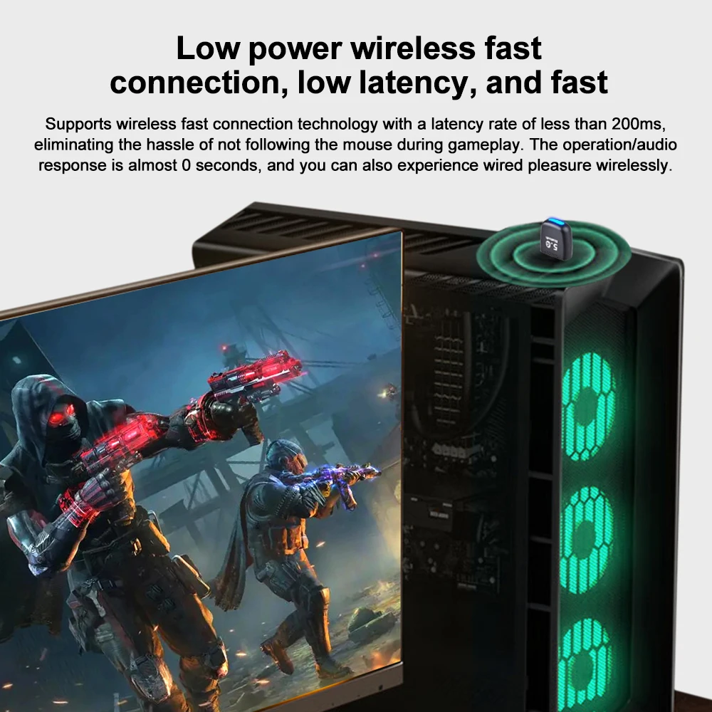 Adattatore Bluetooth USB Bluetooth 5.4 per PC Adattatore dongle Mouse wireless Tastiera Ricevitore audio musicale Trasmettitore Bluetooth USB