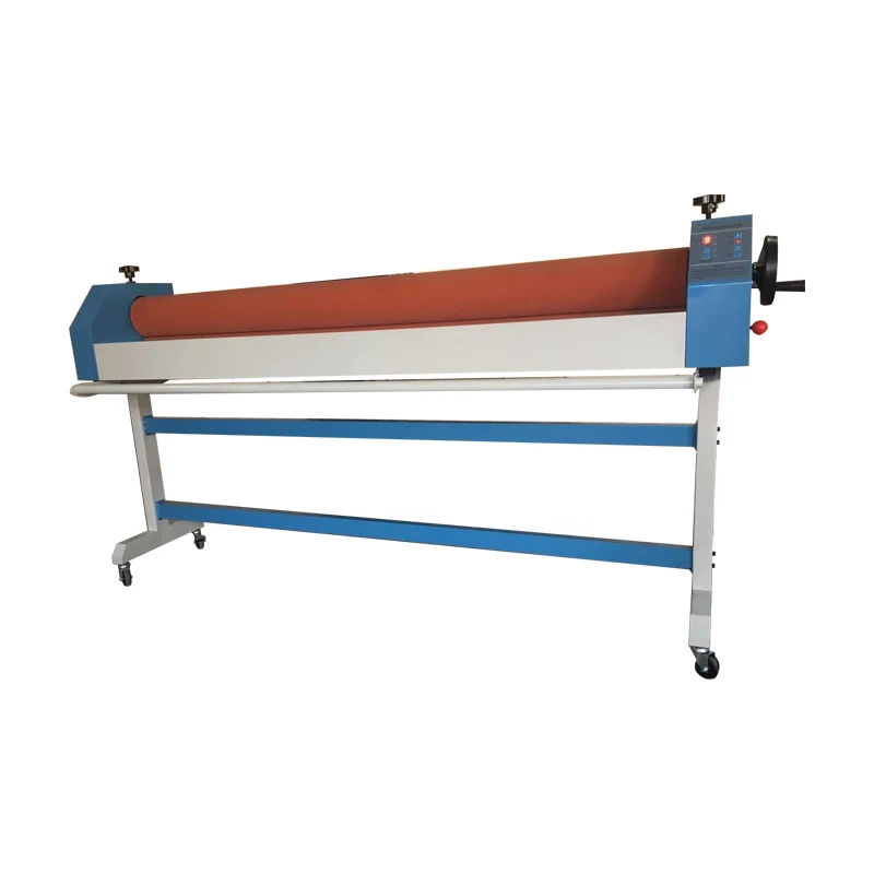 Electric 1600mm high quality wide format desktop manual hand crank cold laminator laminate machine with stand