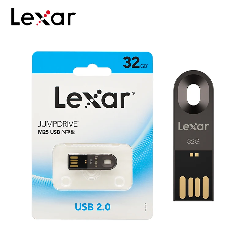 USB-накопитель Lexar M25, 32 ГБ, 64 ГБ, USB2.0, флэш-накопитель, металлический флэш-накопитель, высокое качество, высокое качество, USB для ПК, компьютера