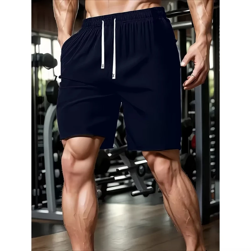 

Adopting brushed casual solid color, running and fitness training spring/summer men's fashionable shorts