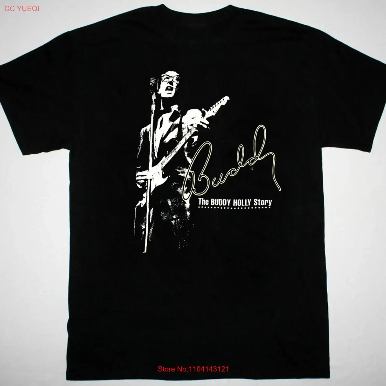 Buddy Holly Story Men T shirt Black All Sizes S to 5XL YH650 vintage Washed Casual fashion Versatile Stretched graphic