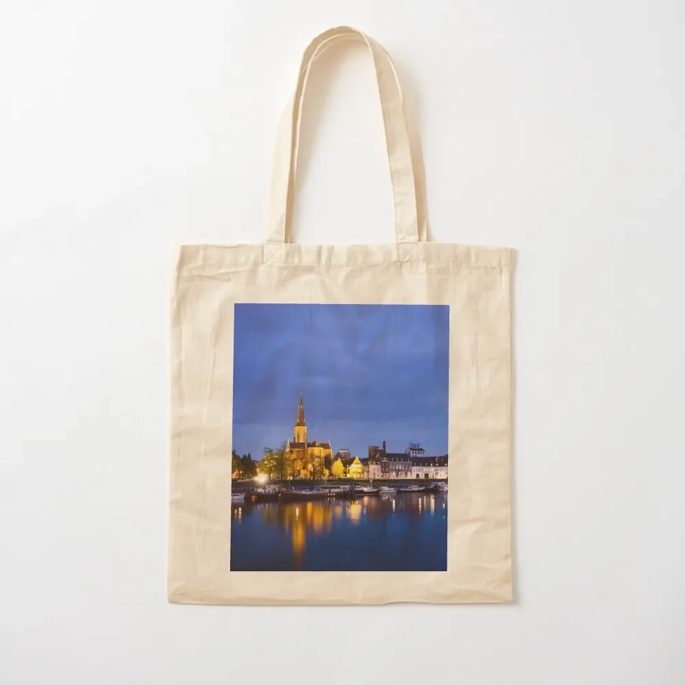 Maastricht, Sint-Martinuskerk And Maas River Tote Bag tote bags men canvas bags Tote Bag