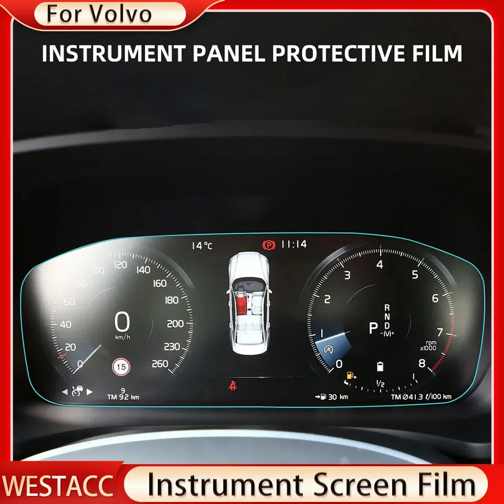 Car Instrument Screen Film for Volvo XC40 V90 S90 S60 2021-2023 LCD Screen Speedometer Panel Membrane Anti-scratch Protector