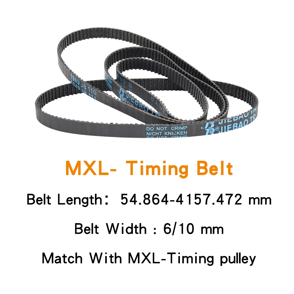 1 PCS Synchronous Belt 104MXL/105MXL/106MXL/106.4MXL/107.2MXL/108MXL/110.4MXL/111MXL/112MXL/113MXL/114.4MXL Closed Loop Belt