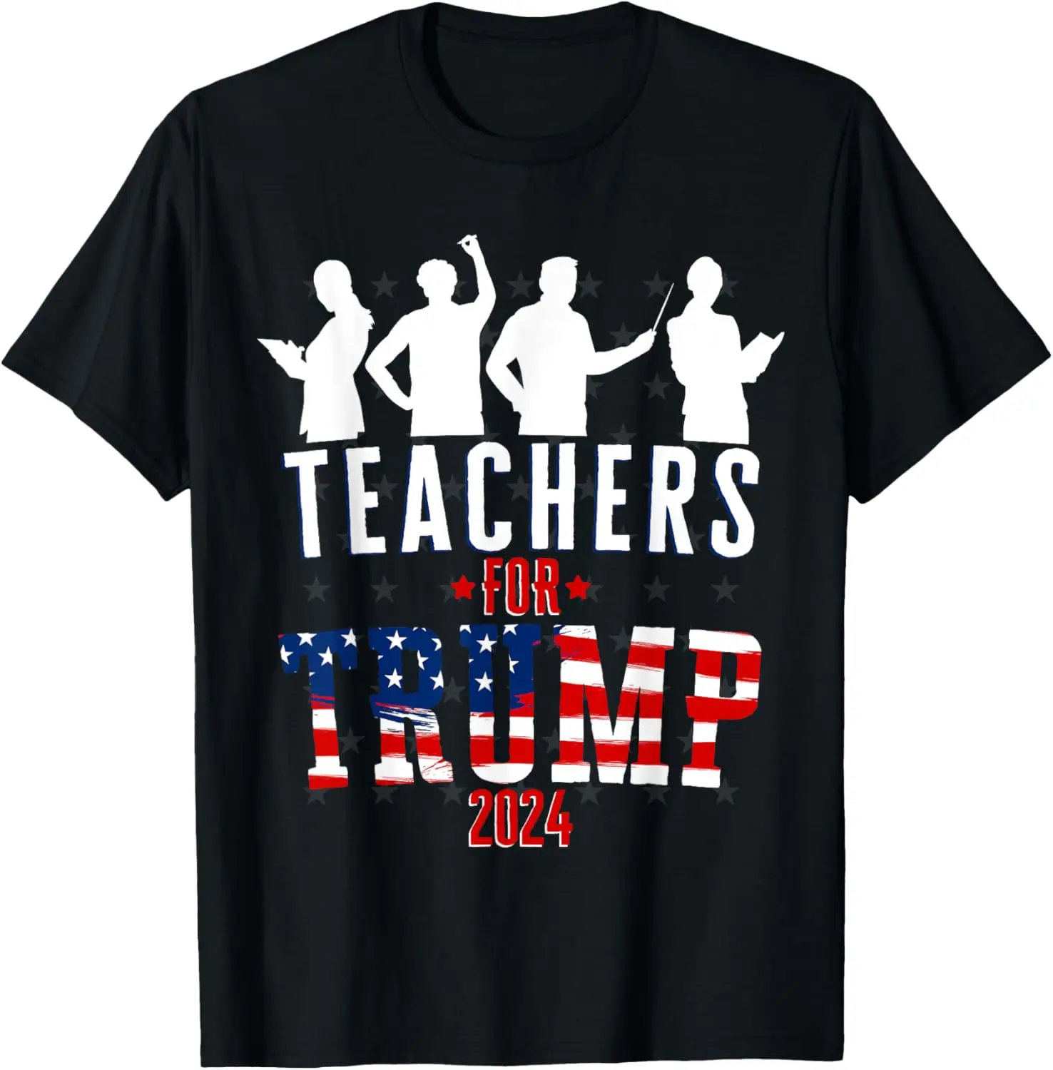 Teachers For Trump 2024 American Flag Election T-Shirt