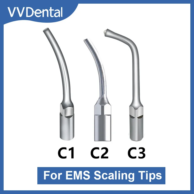 

VV стоматологический ультразвуковой скалер наконечник для накипи перио эндододонтика наконечники для накипи C1 C2 C3 подходят для фотографий и дятла