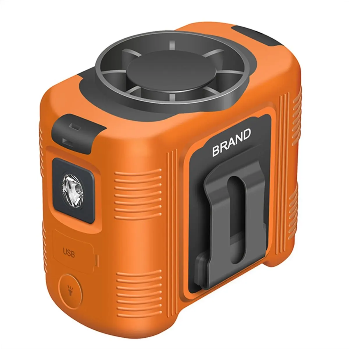 ☶❈＊♥AC1543-Portable Waist Fan Flashlight 15000mAhRechargeable Versatile Necklace Fan with Light for Riding Walking Travel Outdoo