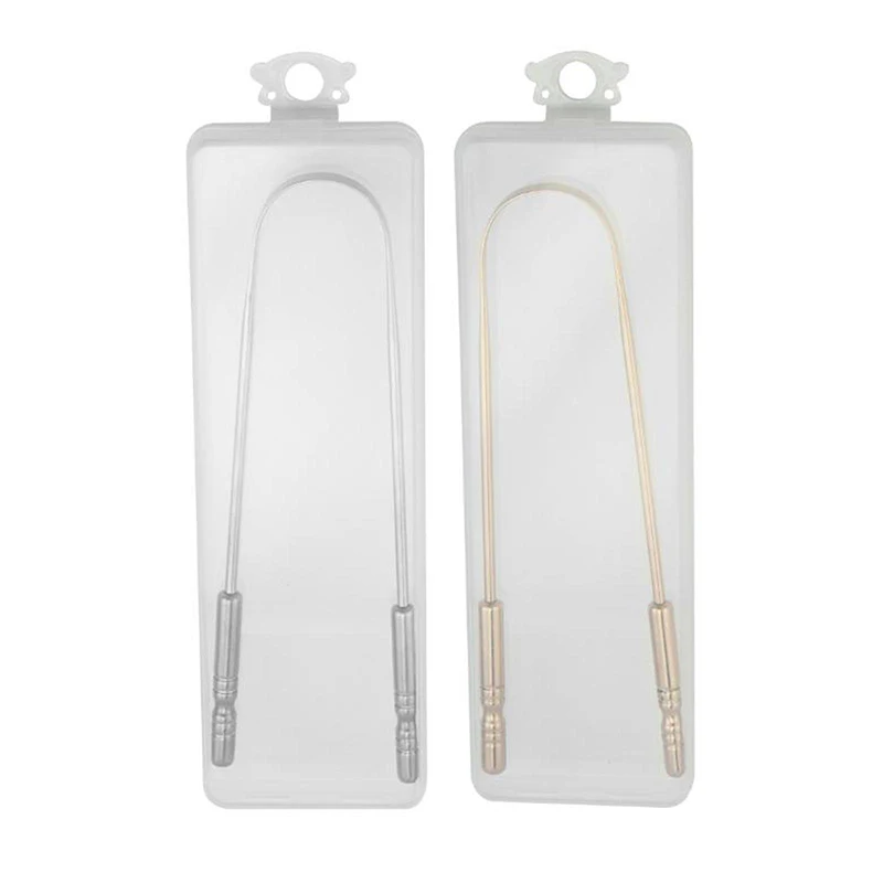 1 قطعة الفولاذ المقاوم للصدأ اللسان مكشطة U-شكل المعادن الطازجة التنفس تنظيف المغلفة اللسان فرشاة الأسنان أدوات العناية بصحة الفم #5