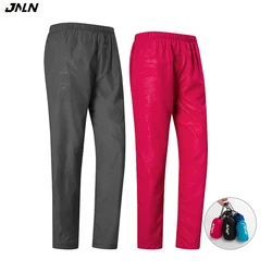 JNLN Waterproof Hiking Pants Unisex Camping Trekking Climbing Rain Pants Outdoor Sports Quick Dry Mountain Women Men Trousers