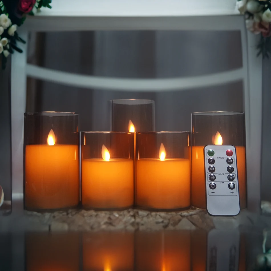 Rechargeable Flameless Pillar Candles 4