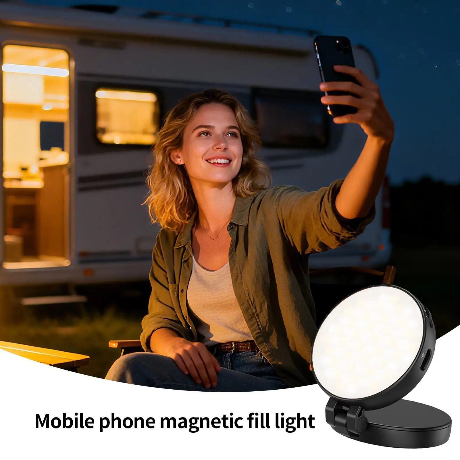 Phone Light Magnetic Video Recording Lamp Portable Selfie Light For Photography Video Recording Makeup Vlogging Travel Home