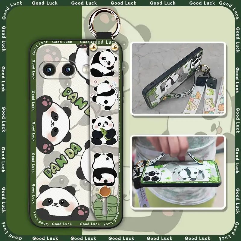 حافظة هاتف مضادة للغبار ومقاومة للماء لهاتف Google Pixel9A من السيليكون مع حزام معصم مضاد للخبط ومقاوم للأوساخ ومقاوم للصدمات