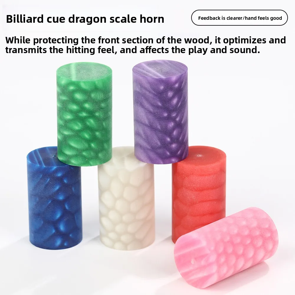 New Colored Resin Dragon Scale Billiard Ferrule-Juma Superior Hit Feel & Visual Aiming Aid for Commercial Snooker/Pool Cues