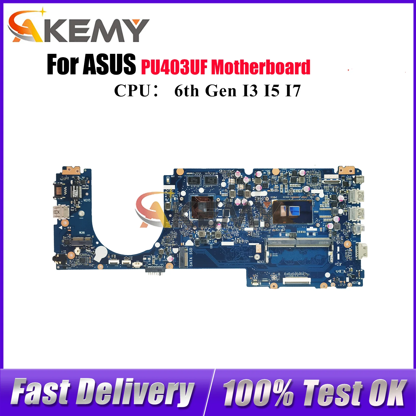 

Материнская плата для ноутбука PU403UF для ASUS VivoBook PU403U PU403UF, материнская плата для ноутбука с процессором I3 I5 I7, 100% тестирование, ОК, быстрая доставка, stk