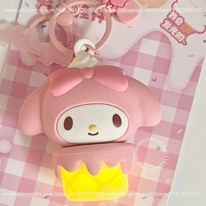 Original MINISO Luminous Pendant Ice Cream Sweet Bean Series Kawaii Decorative Children's Toys Cartoon Peripheral Model My Melod