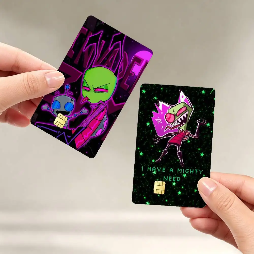 Madness-s Invader Zim Gir-ES Sticker Film Tape Skin for Credit Card Debit Card Waterproof Stickers