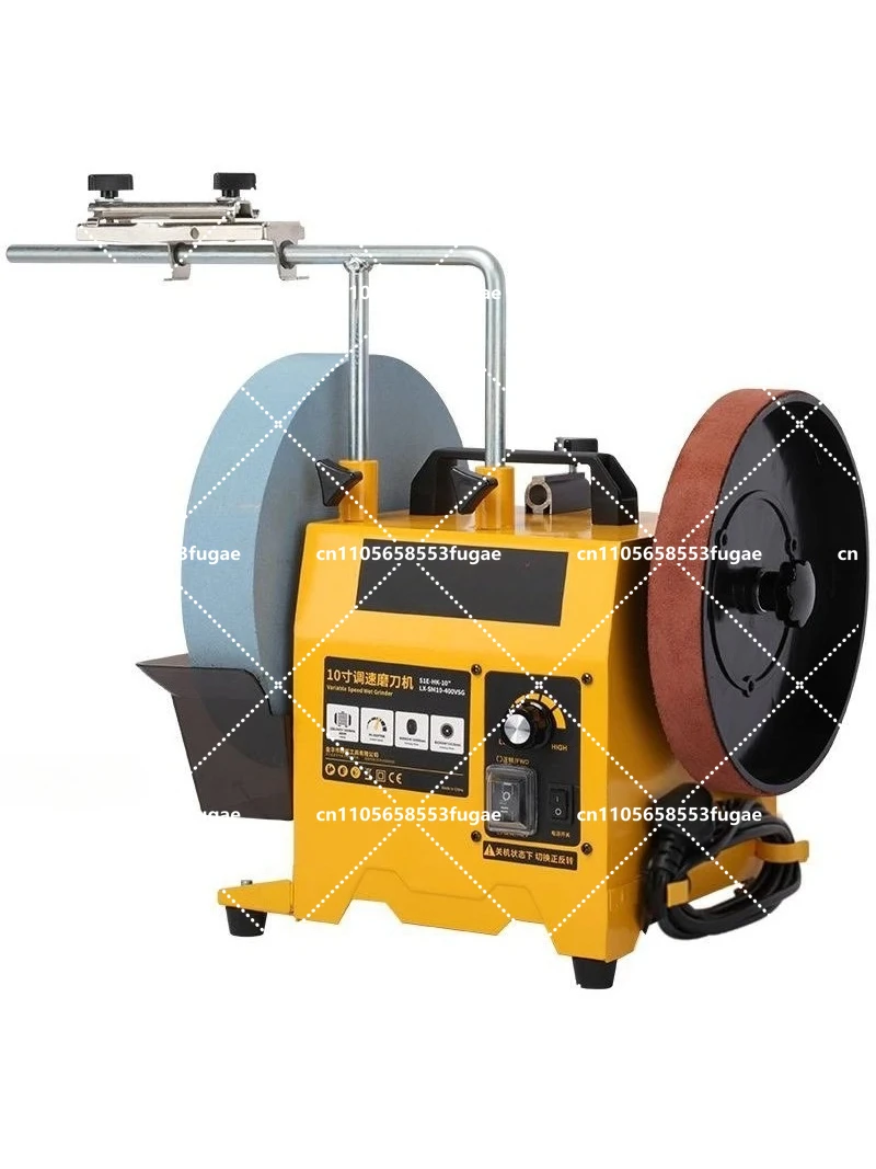 Speed Controlled 8/10 Inch Knife Sharpener Bench Grinder Machine Dual-use Wet/Dry Sharpening 220-240V for Kitchen Tools