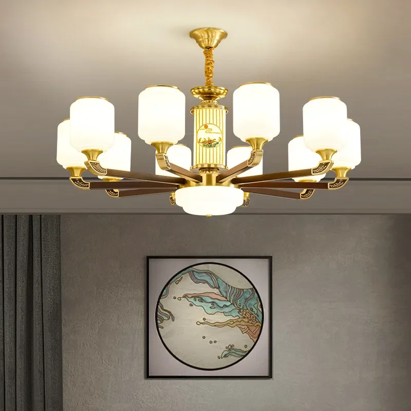 ULANI Contemporary Luxury Brass Pendent Lamp  Chinese style Living Room Dining Room Bedroom Villa Hotel Sample Room Chandelier image 4