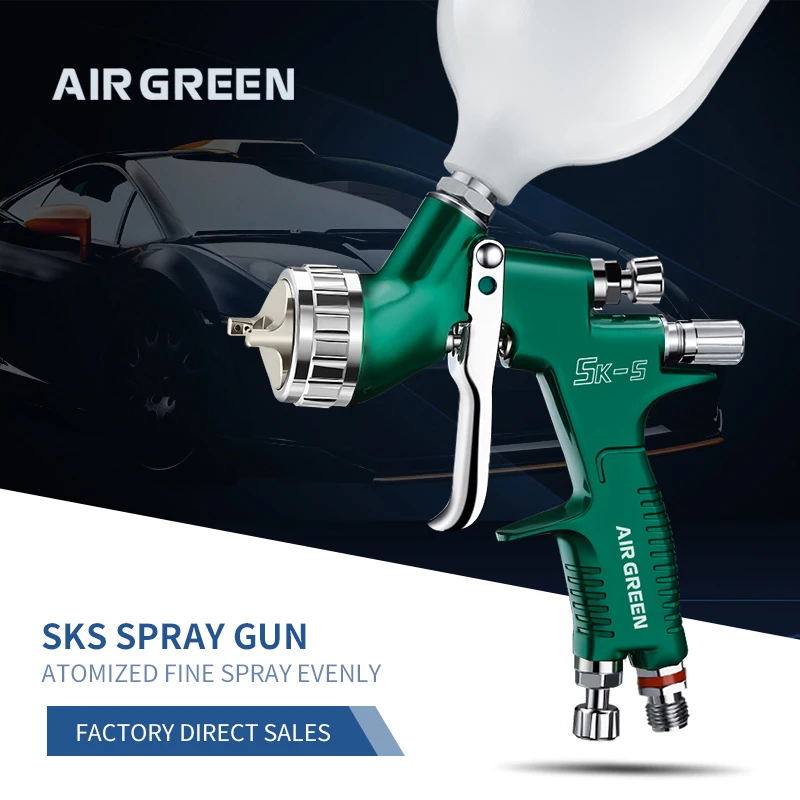 AIR GREEN Boutique SKS Finish Spray Gun HVLP Car Paint High Spraygun Spray Paint Car