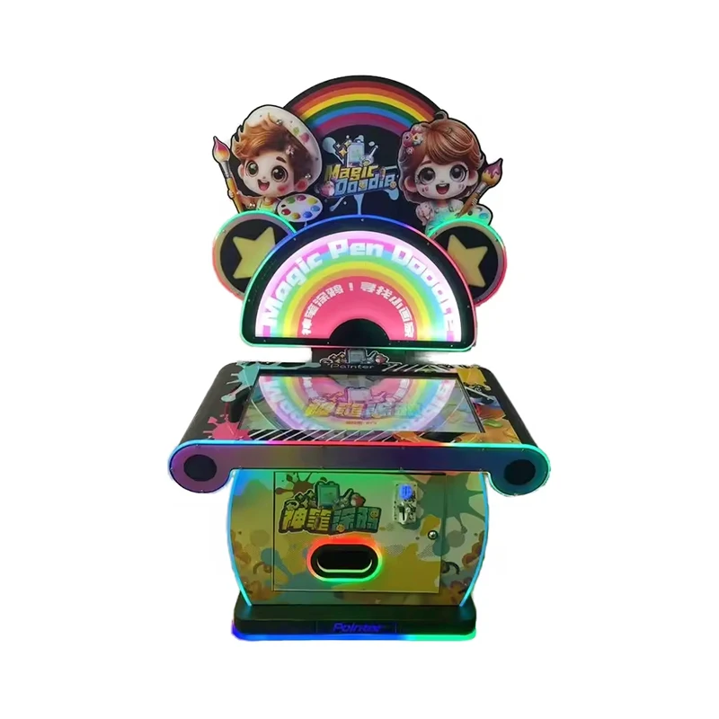 Puzzle Game Machine AR Magic Painting Table Touch Screen Interactive Projection Kids Educational Games Fun Drawing Wall Games