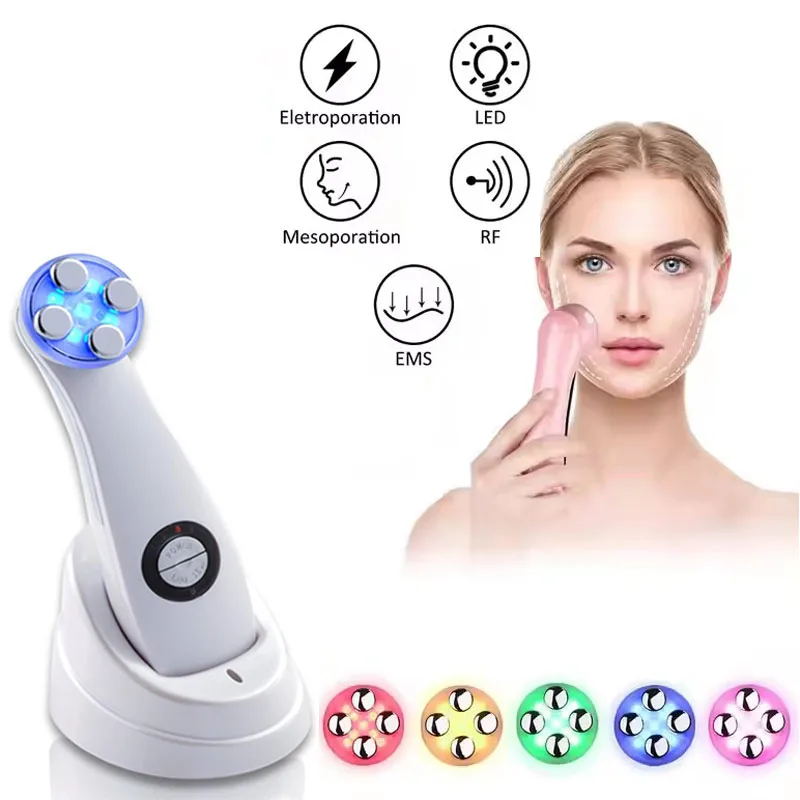 المحمولة اللاسلكية رفع العين مدلك LED الفوتون العلاج بالضوء الكهربائية مكركرنت الوجه العناية بالبشرة مزيل التجاعيد أداة الجمال #1