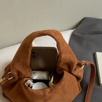 French Cloud Dumpling Bags Brand Design Frosted New Fashion Handbag Lunch Box Bag Retro Magnetic Clasp Shoulder Crossbody Bags - Image 5