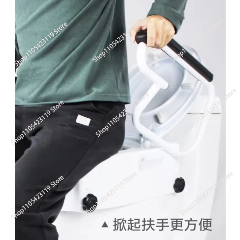 2020 new design D shape electric freestanding toilet seat handrail helper lift with motor for elderly handicap disabled person H