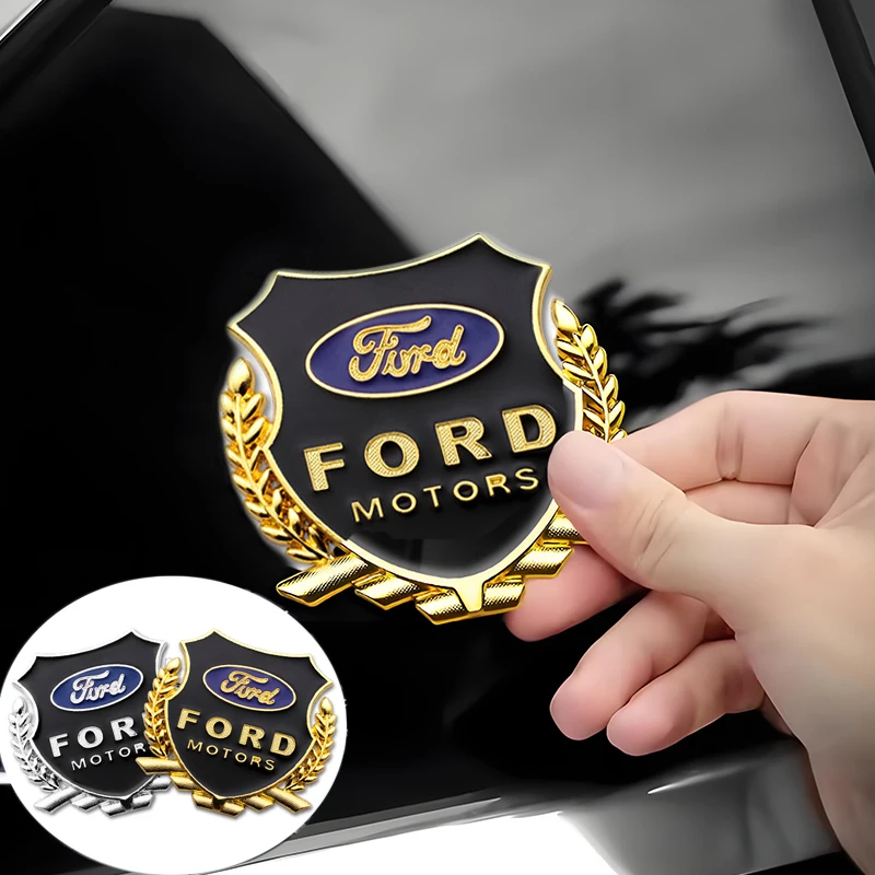 Pegatina trasera de Metal 3D para puerta lateral y ventana, emblema, calcomanía para Ford Fiesta mk2 Focus Escort Mustang Kuga F150 F250, estilo Exterior
