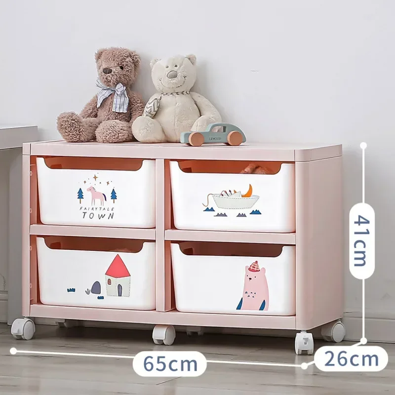 Book Cabinet Roof Shape Book Shelf Multi-layer Structure Shelf Furniture Round Corner Bookshelf For Children Universal Pulley