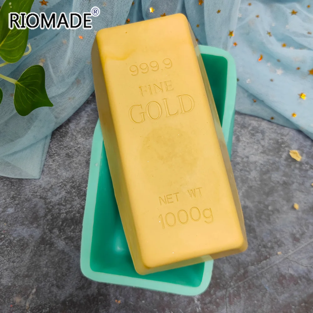 Große Goldbarren-Form Silikonform, Halbkreis-Modell, Gießform für DIY Handgemachte Gips-, Zement-, Ton- und Kerzenherstellung – Detail 2