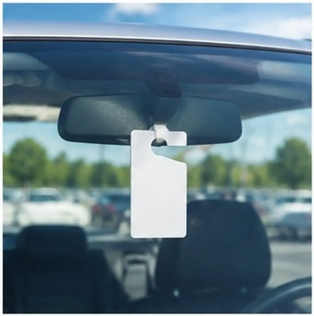10Pcs Parking Permit Tags Blank Waterproof Hang Tags DIY Writable Temporary Parking Pass Holder Maintenance Door Hanger