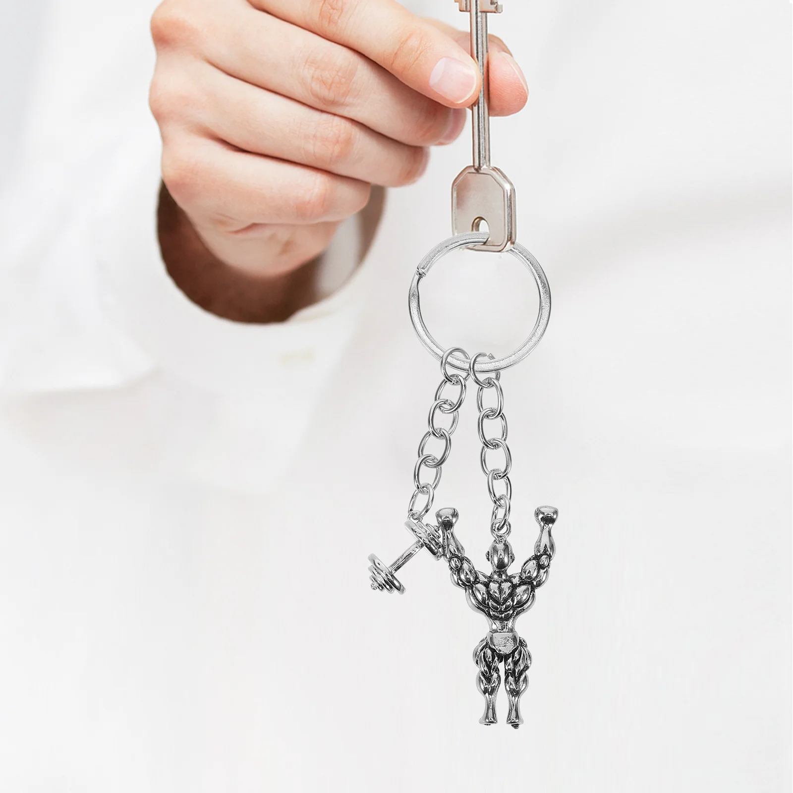 

Брелок из сплава с гантелями, подвеска для фитнеса, украшение, декоративный аксессуар для рюкзака, сумки, подарки, цепочка для нескольких тренажерных залов