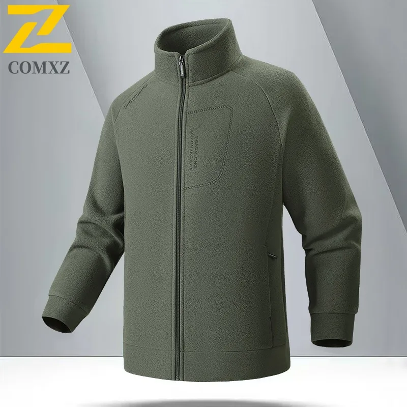 

COMXZ универсальная мужская куртка с воротником-стойкой, толстая теплая парка для работы на работу, повседневная одежда для отдыха, легкая зимняя ветровка на молнии