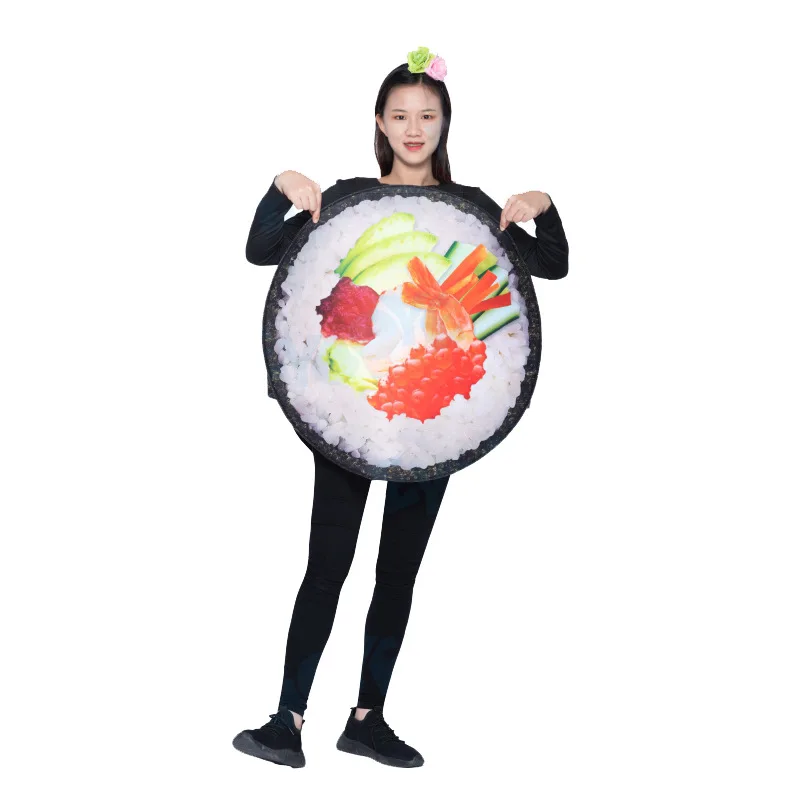 Traje de Sushi para Cosplay, ropa de fiesta de comida para adultos y niños