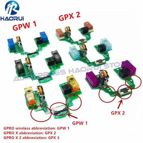 Bouton de clavier de souris PCB pour Logitech GPW GPX, soudage gratuit G Pro sans fil GPRO X, accessoires super légers, assemblage de Micro-interrupteur
