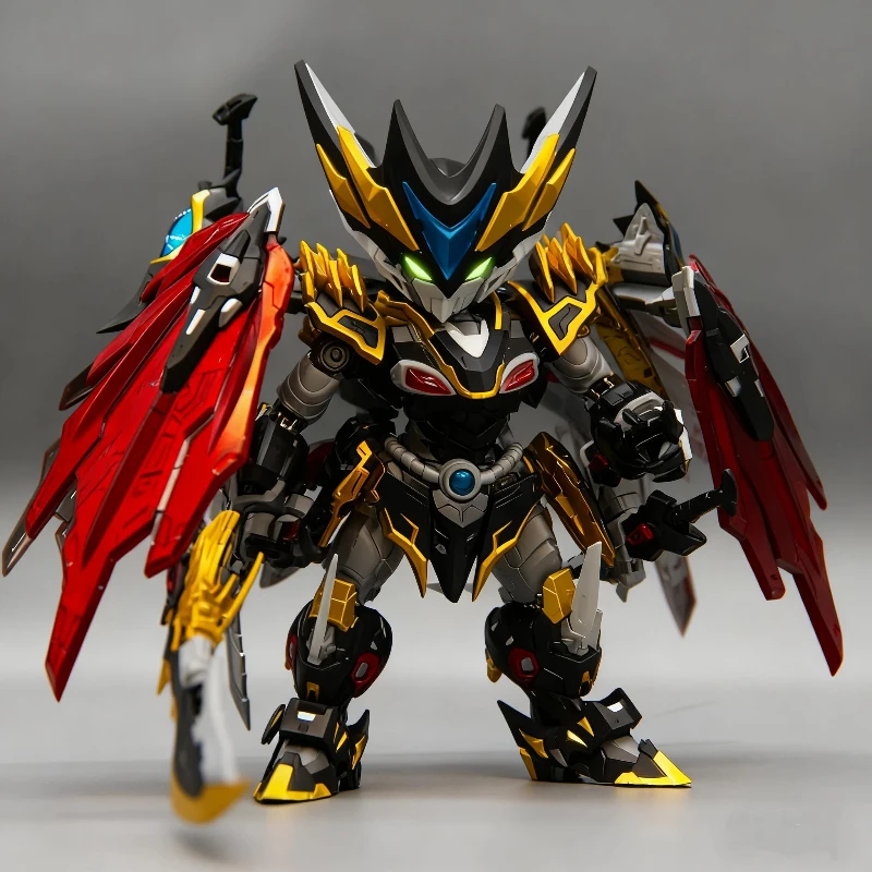 

Motor Nuclear Gan Jiang Q Version Assembly Model Kit Action Figures With Alloy Skeleton Cape Effect Parts Storage Base Gift Toys