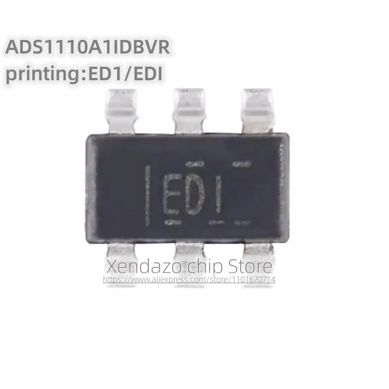 2pcs/lot ADS1110A1IDBVR printing ED1/EDI SOT-23-6 package Original genuine 16 bit analog-to-digital converter (DAC) chip