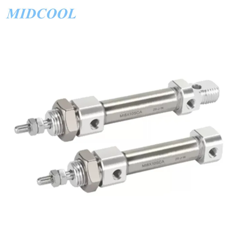 Mini Air Cylinder MI Series Bore 12mm MI12 Stainless steel Mini Pneumatic Cylinder 10 15 20 30 40 50 60 75 80 100 125mm Stroke