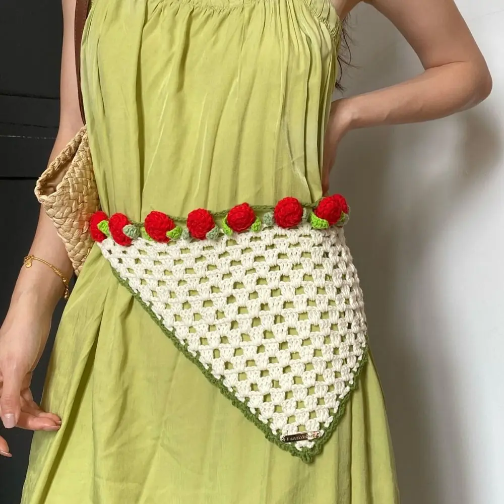 

Cute Hair Band Knitted Headband Flower Bohemian Women Hair Scarf Floral Girl Hair Accessories Crochet Bandana Children