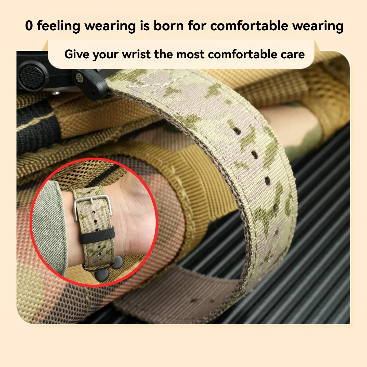 Камуфляжный парусиновый быстросъемный ремешок для часов 23 мм 24 мм для Casio PRG-600/650Y/PRW-6600/70YB PRW-6900Y/6800 серии мужской ремешок