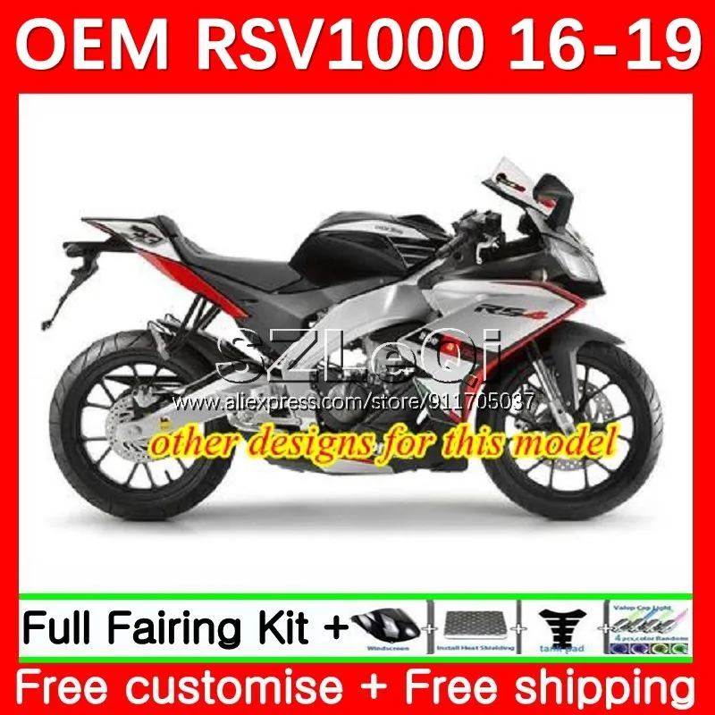 Injection Body For Aprilia RSV4 RSV 1000R 1000 RSV1000 Red Silvery R 16 17 18 19 13No.10 RSV1000RR 2016 2017 2018 2019 Fairing