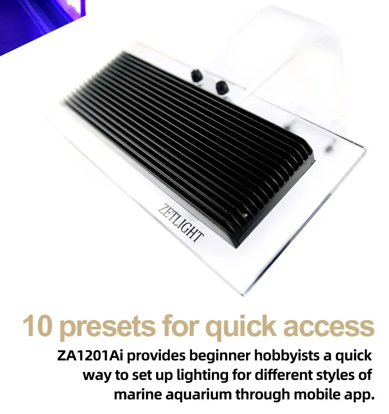 Zetlight-za-1201ai led luz para aquário, coral, tanque de recife