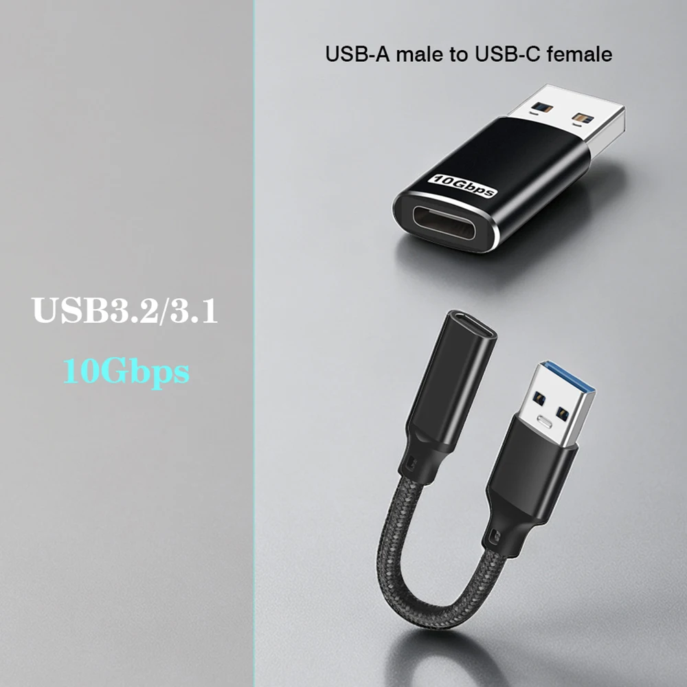 UGOURD USB 3.2 10Gbps OTG Adapter USB‑A Male To Type‑C Female Cable Converter USB‑C to USB‑A Female USB 3.0 2.0 Adapter 1pc 2pcs