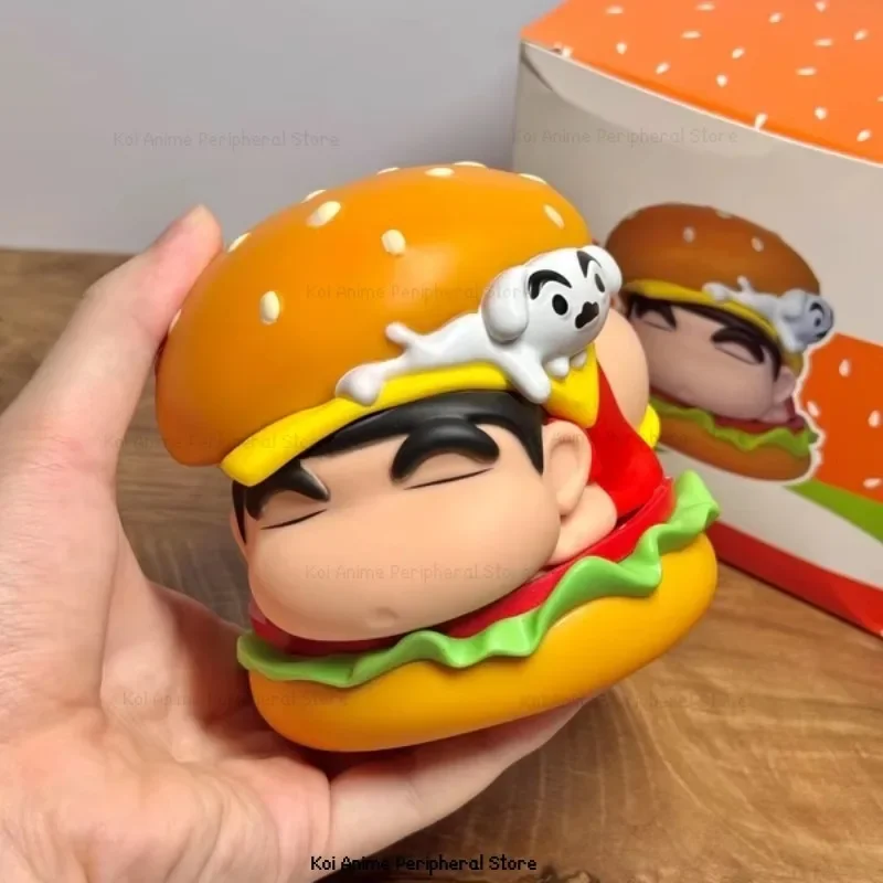 Crayon Shinchan Big Hamburger Shin-chan Cute Anime Characters Image Handmade Toys Decorative Ornaments Children's Holiday Gifts