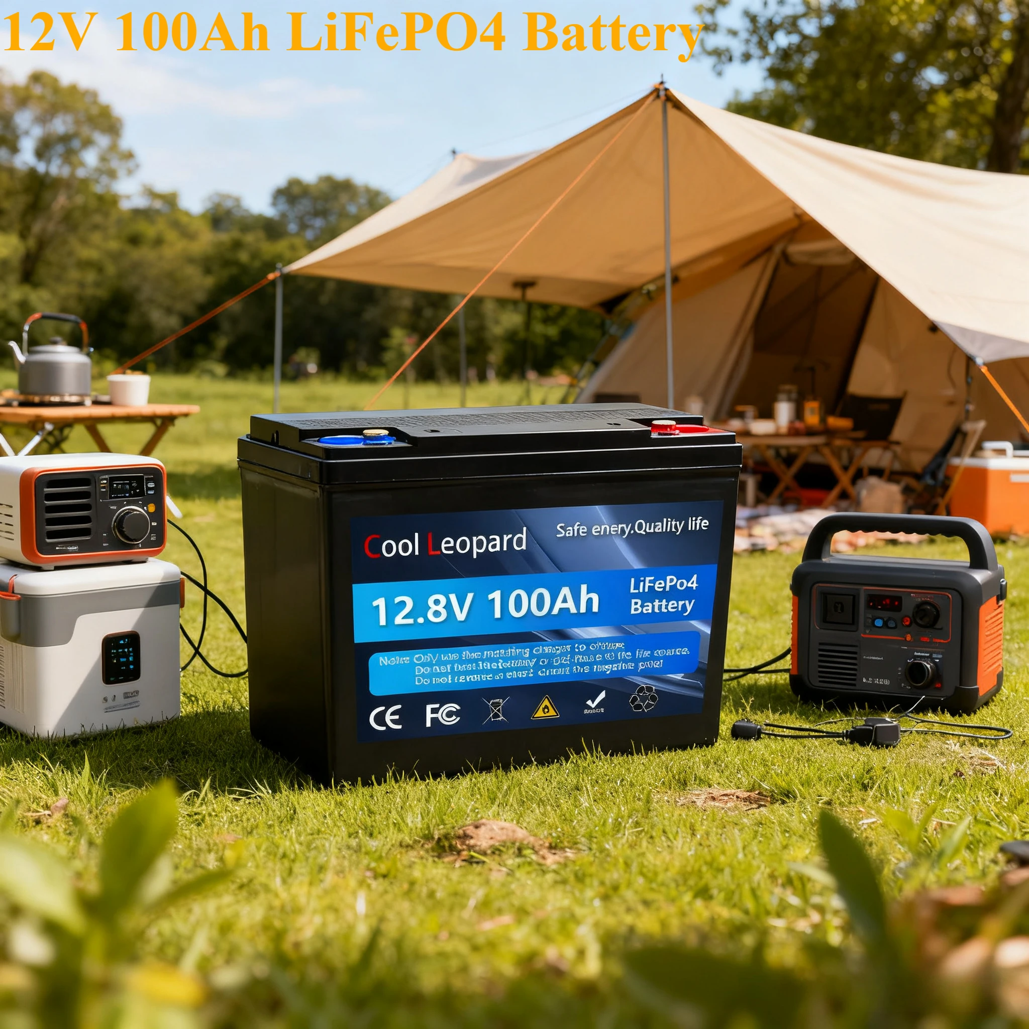 

12V 100Ah LiFePO4 Battery Wattcycle Packs Grade A Cells Rechargeable For Outdoor / Home Storage Lithium Iron Phosphate Batteries