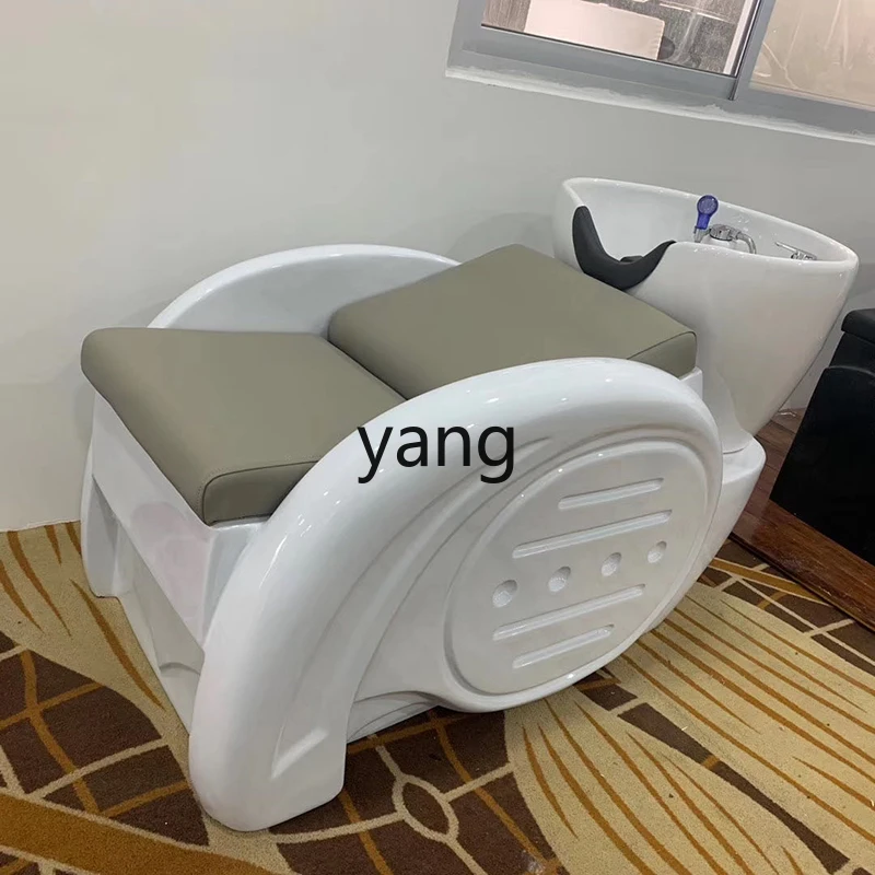 L'm'm High-End Simple Hairdressing Shampoo Chair Ceramic Deep Basin Barber Shop Can Sit Lying Half