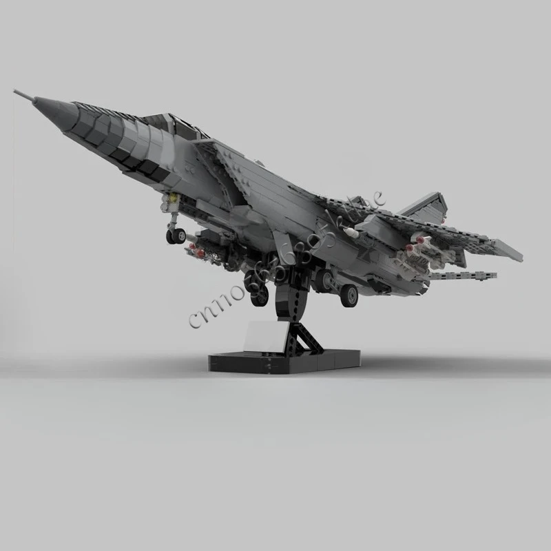 2628 pçs 1:35 escala MiG-31 foxhound guerra espacial militar moc espaço batalha quebra-cabeças personalizados diy educação montagem modelo brinquedo presente