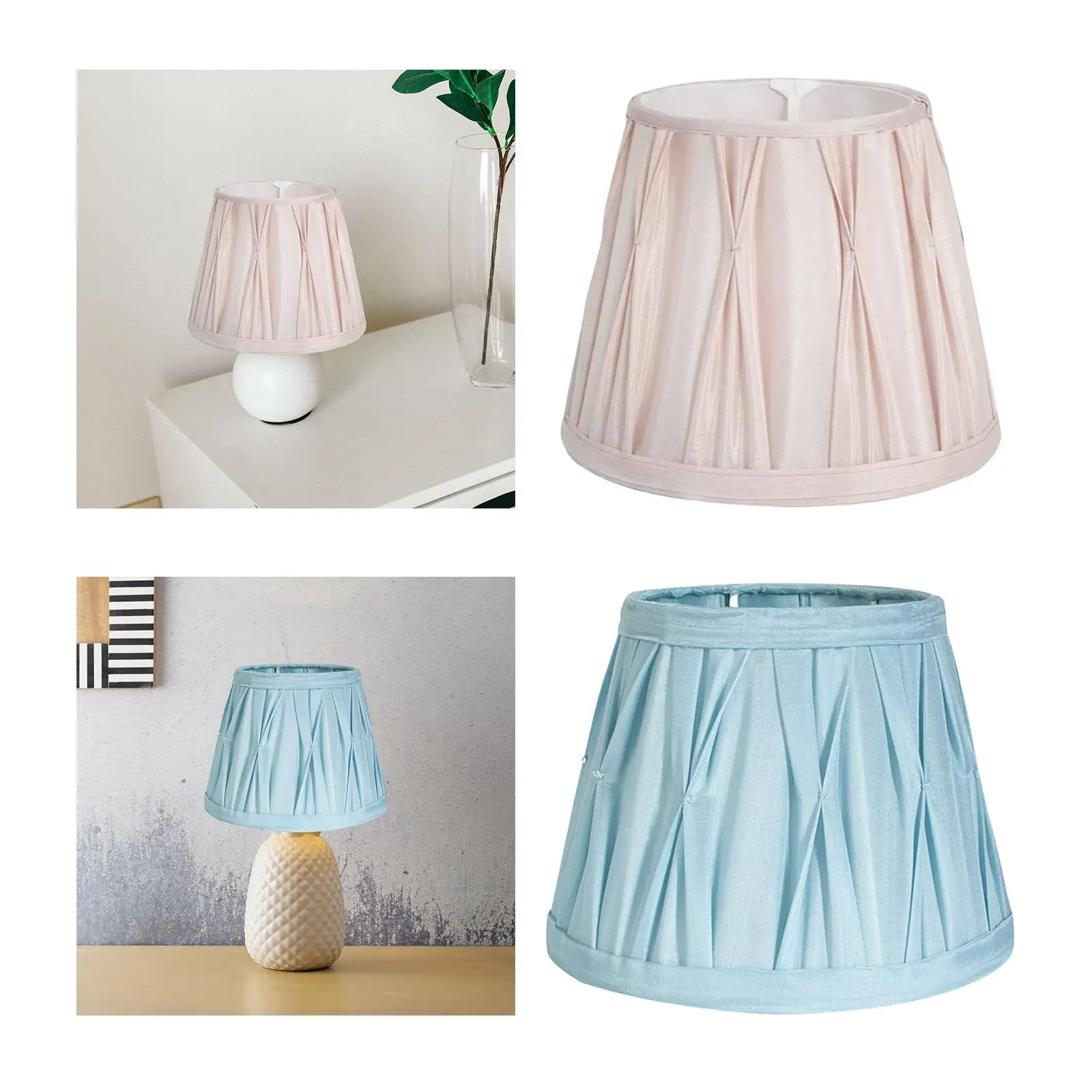 Soft Lighting Drum Lampshade Cover Iron Frame Pendant Light Shade Ceiling Fixture for Living Room Dining Room